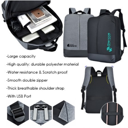 15.6" VIO Laptop Backpack with USB Port 09